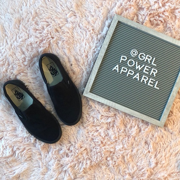 Vans Shoes - Black/Black Vans Slip On Sneakers